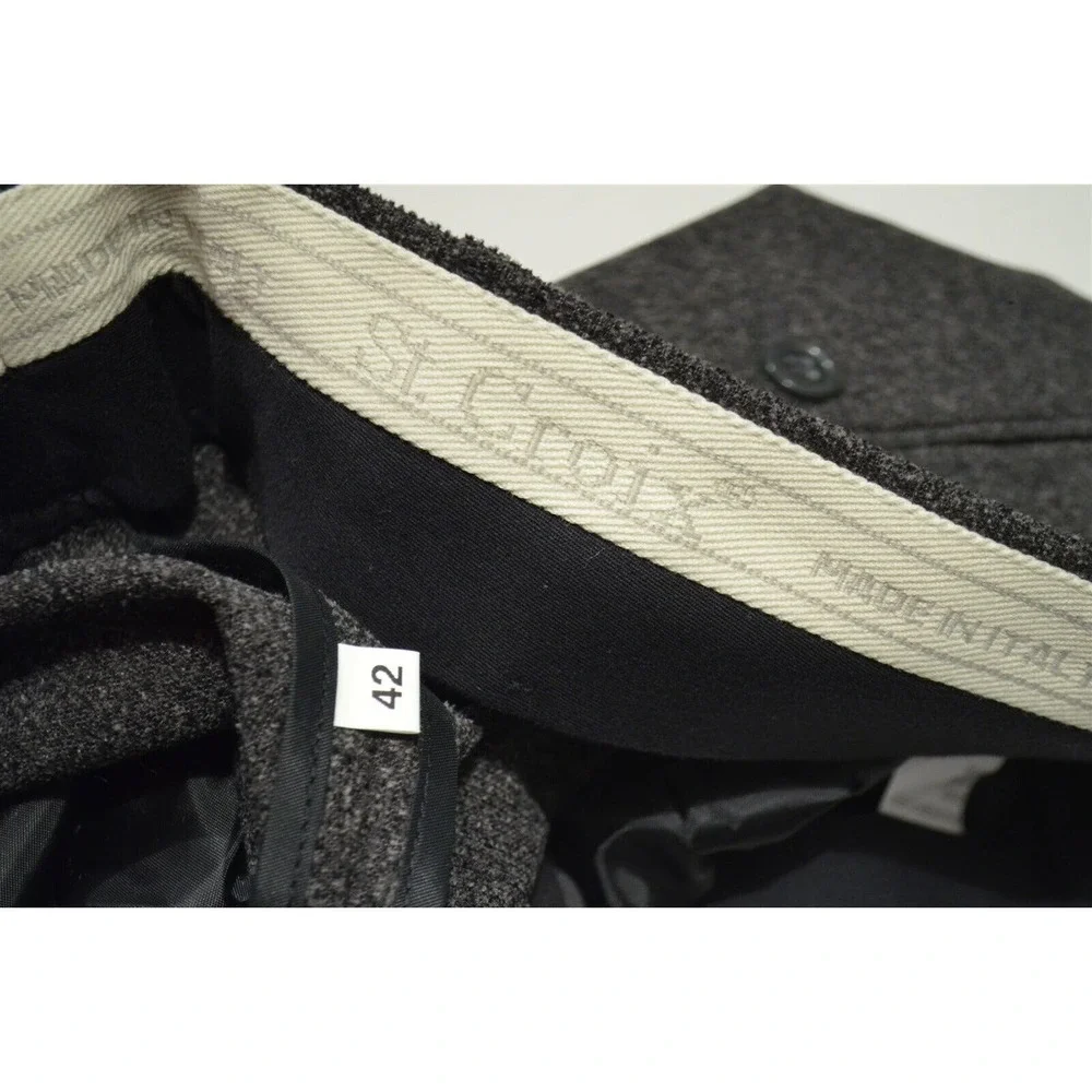St. Croix 42 x 29 Dark Gray Ribbed‎ Cuffed Recent Dress Pants